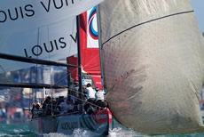 TeamOrigin v Artemis, Louis Vuitton Trophy Auckland.  Photo © Ian Roman/TeamOrigin